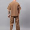 YHA Casual Round Neck Gents TrackSuit Stylish Summer Half Sleeves Mens Cord Set With Full Pant Lightweight Breathable Polycotton Fabric Co-ord Sets For Men - Image 3