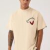 PRONK Men Oversized Printed Half Sleeve Drop Shoulder Cotton T-Shirt - Image 2