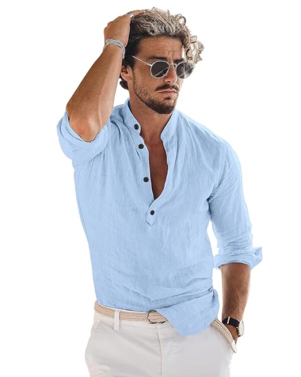 Bellstone Men's Solid Regular Fit Dress Shirt